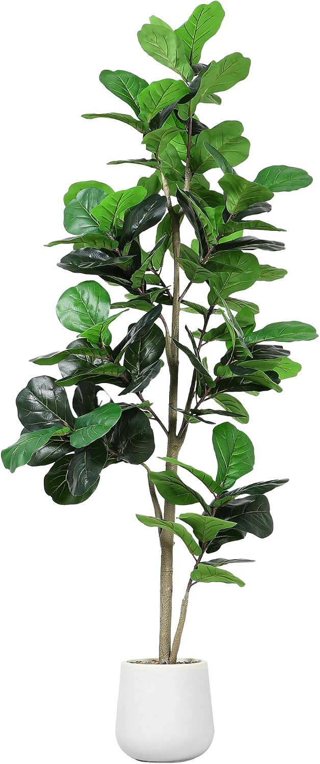 Ficus Lyrata Tree - 2,13m Künstlicher Ficus Lyrata Baum Kunstpflanze