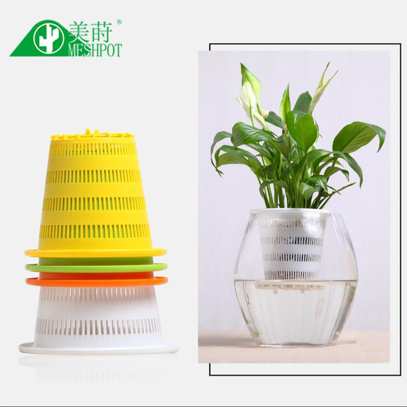 Aloe Vera Pot - Meshpot 3PCS Bunte Kunststoff Hydrokultur Korb
