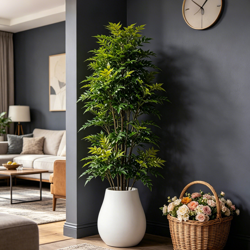Dracaena Marginata - 73-135 cm große künstliche Nandina-Pflanze, künstlicher