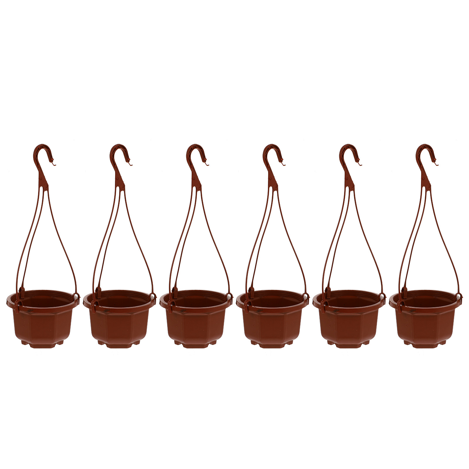 Spider Plant Hanging - 6er-Set Hängende Blumentöpfe aus Kunststoff mit